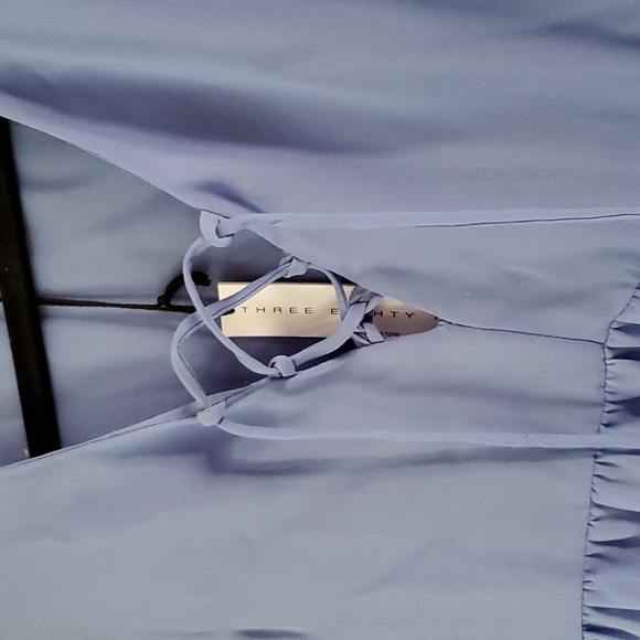 Three Eighty Two Babydoll Laced Neck Top Sz S - Picture 4 of 9